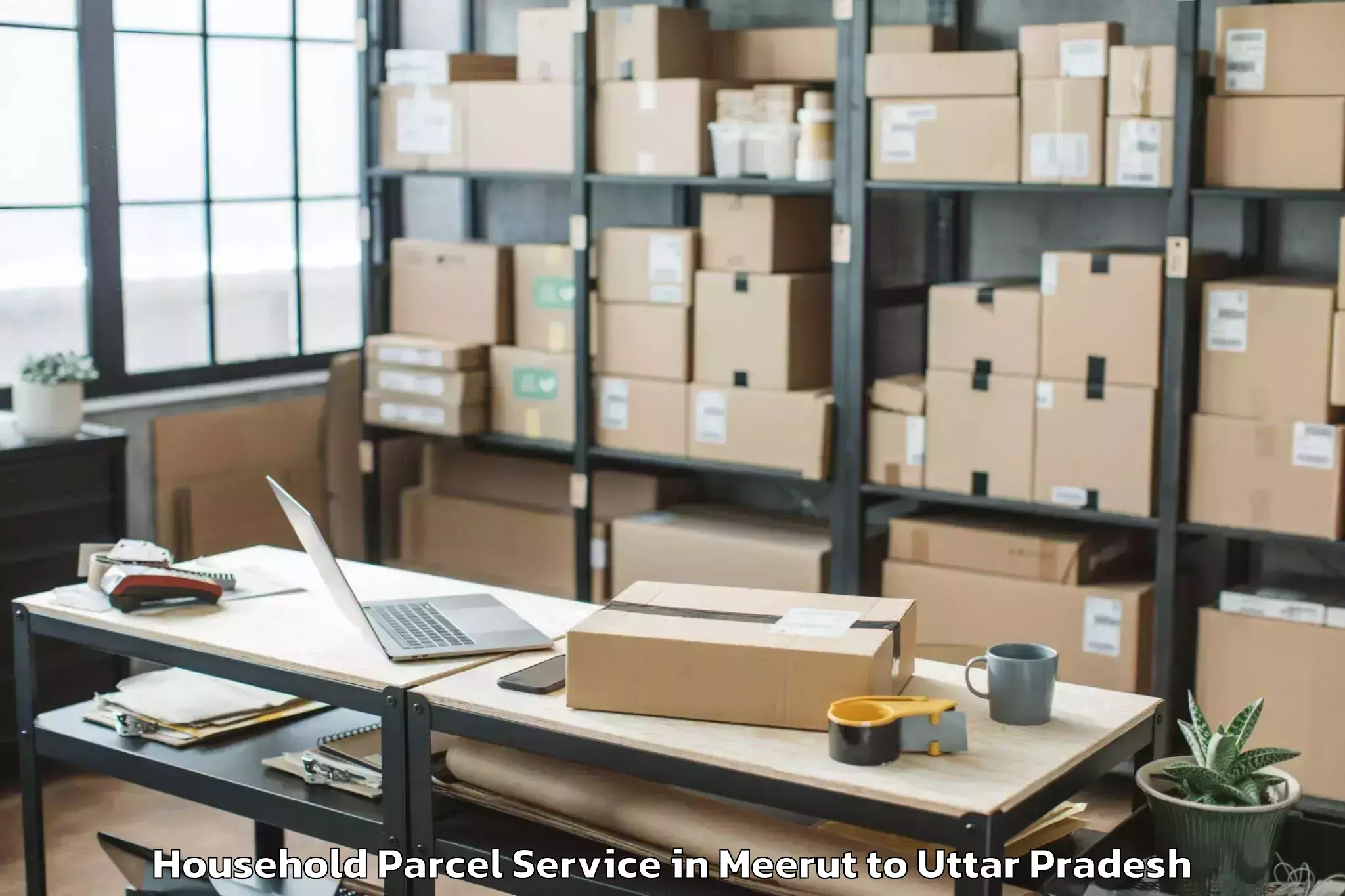 Hassle-Free Meerut to Kurara Household Parcel